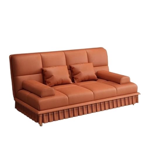Hhmmei2024-23 Sillón Plegable Sofá Cama Plegable Multifuncional de Doble Uso, diseño for Apartamentos pequeños, Sala Estar(Orange)