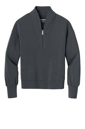 OGIO Women's Transcend Quarter Zip | Quarter Zip Pullover for Women, Sleek & Stretchy Double Knit Jacket for Work & Casual