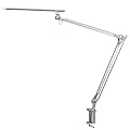 PHIVE CL-1 Architect Desk Lamp, LED Clamp on Desk Light with Metal Swing Arm, Eye-Caring Dimmable Drafting Table Lamp, Highly Adjustable Architect Task Light for Home/Office, Silver