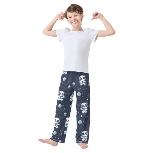 Pajama Bottoms, Panda Astronaut Cute Pattern Pajamas Pant Lounge Wear Sleep Long Pants Casual Sleepwear2