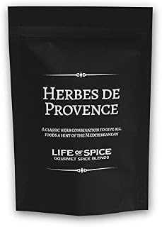 Life of Spice Herbes de Provence | Superb French Herb Blend | (18g) with Recipe Card | Rosemary, Thyme, Sage & Basil | Soupe au Pistou/Roasted Veg | Great Mediterranean Herbs | All Natural/Gluten Free