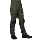 [HEAT VOICE] サバゲー BDU 迷彩服 戦闘服 自衛隊 ズボン 日本人サイズ 二ーパッド ニーパッド付き (XL, レンジャーグリーン)