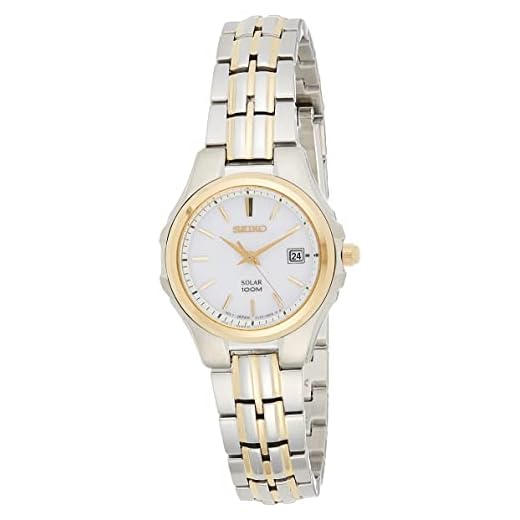 Seiko Women's SUT222 Ladies Dress Solar-Powered Two-Tone Stainless Steel Watch