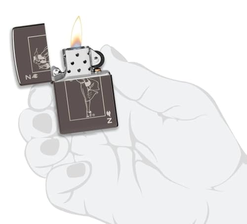 Encendedor Zippo clásico personalizado negro hielo miniatura 4