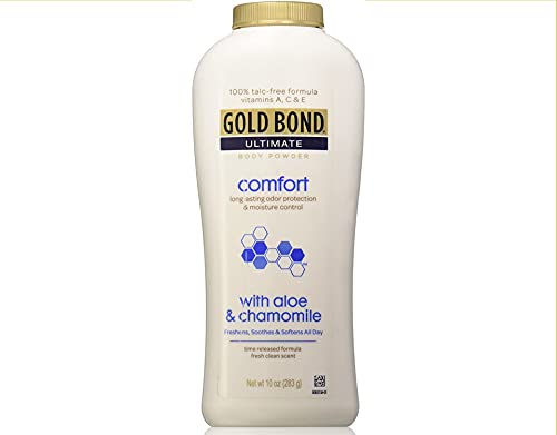 Gold Bond Ultimate Comfort Body Powder, Aloe & Chamomile 10-Ounce Bottles by Gold Bond