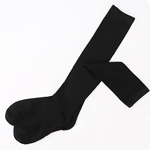 Image of DRESHOW 3 Pairs Cotton Knee High Socks for Women Solid Knit Knee Long Stocking Leg Warmer All Season Gift
