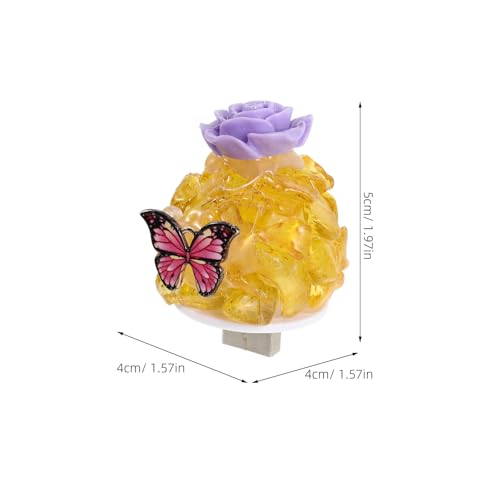 Lámpara de mesa de noche levemolo cristal amarilla miniatura 4