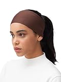 femple Bandana | Women Hijab Under cap, Islamic Muslim Under Hijab Cap Inner Scarf Hat | Hijab Cap Tie Back Closure Head Wrap (Mocha)