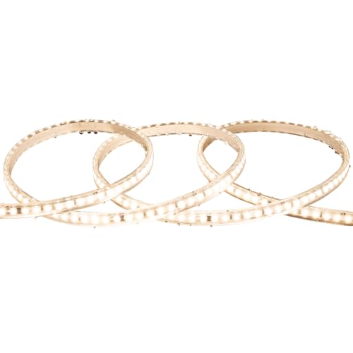 LEDKIA LIGHTING - Tira LED Regulable 220V | 120 LED/m SMD2835 | IP65 | Flexible y Adaptable | Para Interiores y Exteriores, Blanco Neutro 4000K, 5 m, Policarbonato