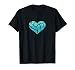 Volleyball Heart Teal Watercolor Gift for a Girl T-Shirt
