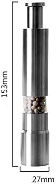 Stainless Steel Manual Pressing Type Pepper Grinder, Grinding Black Powder, Hotel Restaurant Family Suitable Straight