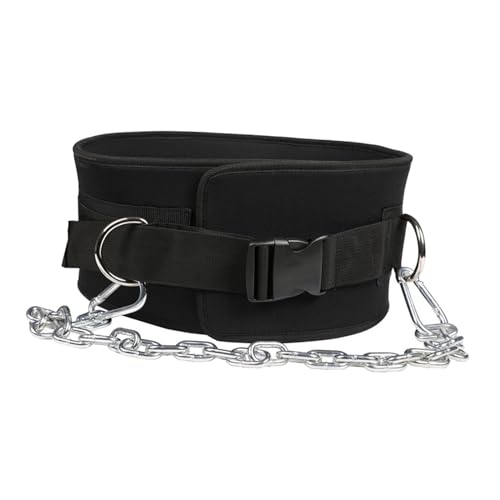 QSTDGVPW Heavy Duty Weightlifting Belt with Chain for Strength Training, Pp Buckle