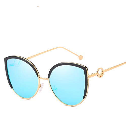 KuanDar clo Sonnenbrillen Für Frauen, Anti-Reflexion 100%,Stilvolle,Metall Rand Rahmen, Uv Augenschutz, for Damen Uv400 Reflektierenden Spiegel, A