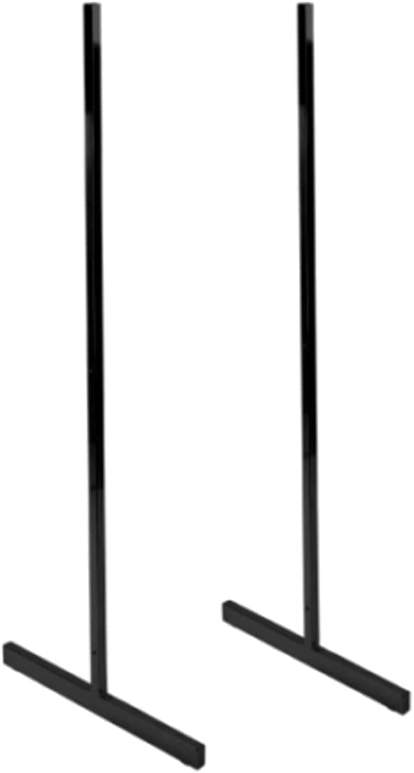 Completeshopfittings Pair Of Freestanding Heavy-duty Black Big T-legs For Use On Grid Mesh Panels