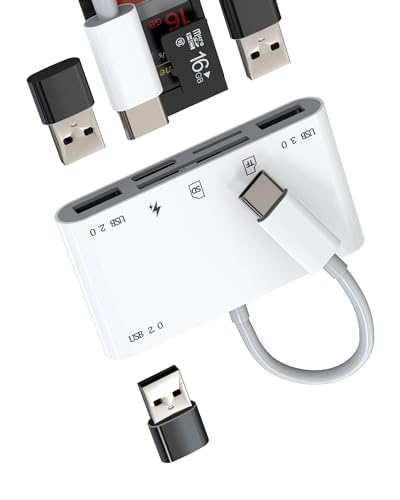 ^Cvc USB ϊA_v^[  }[d(6in1)Type C OTGP[u }CNSD SDJ[h[_[  RlN^ ΉApple iPhone15 Pro Max ΉiPad Macbook Air ΉSamsung USB 