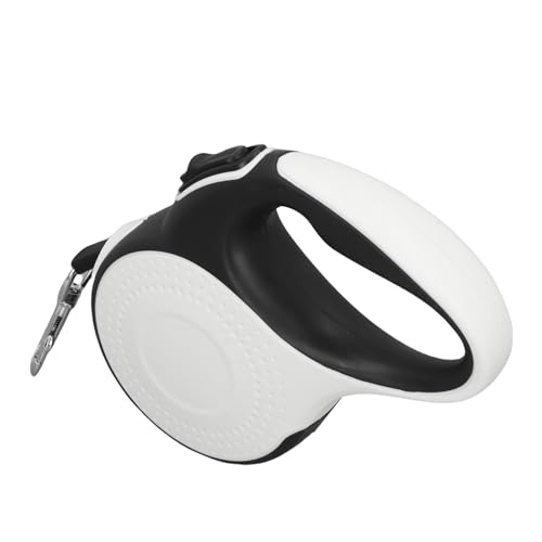 Laisse pour chien 5m rétractable en alliage d'aluminium robuste blanche - 8