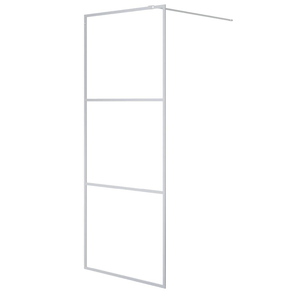 INLIFE Mampara de ducha de cristal templado transparente, 80 x 195 cm, 21,42 kg, 152115