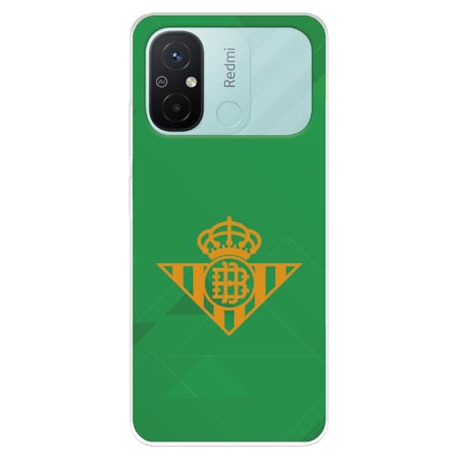 Coque Xiaomi Redmi 12C Real Betis bouclier jaune coque silicone