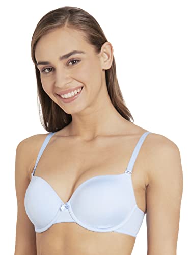 Image of Jockey UL60 Women's Under-Wired Padded Micro Touch Nylon Elastane Stretch Medium Coverage T-Shirt Bra with Detachable Straps