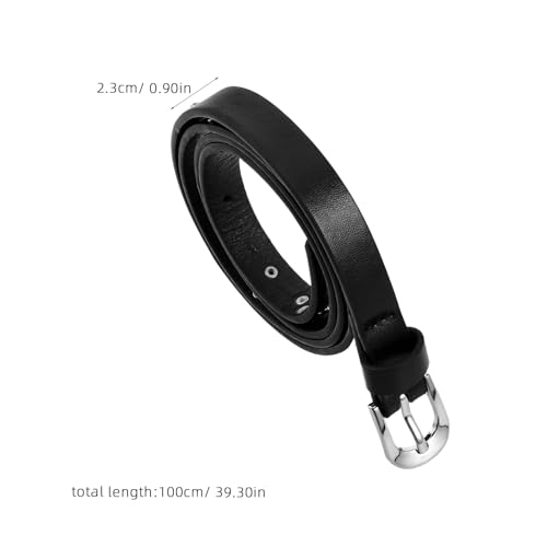 BESPORTBLE Punk Studded Belt: Fake Leather Skinny Belt Retro Punk Thin Rivet Waistband for Dresses Jumpsuits and Vintage Rock Style Looks2