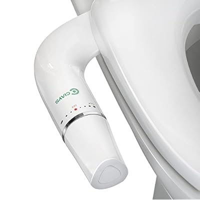 Ciays Bidet Attachment for Toilet Ultra-Slim Bidet Sprayer Non-Electric Dual Nozzle for Feminine/Posterior Wash Bidet Toilet Attachment with Pressure Controls?Sliver/White Standard