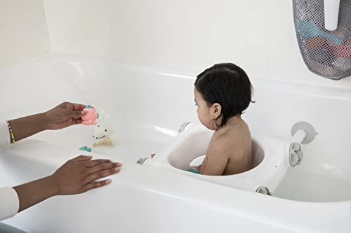 Regalo Baby Basics™ Bath Seat, Award Winning Brand, Provides Support and Balance for Sit-Up Bathing, Includes Strong and Secure Suction Cup System, Drain Holes for Easy Clean Up, White