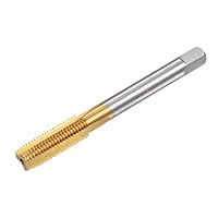 sourcing map Gewindebohrer M8 x 1mm Rohrgewindeschneider M35 HSS Einschnittgewindebohrer Linksgewinde Titanbeschichtung Maschinengewindebohrer für Elektrisch Bohrer Fräser Industrie