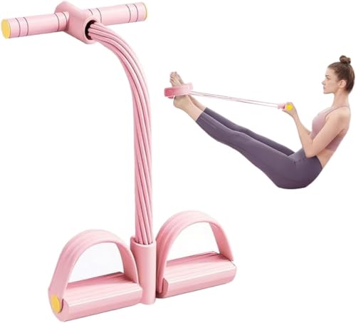 Entrenador Abdominal, Maquina Abdominales, Bandas de Resistencia para Fitness, Gimnasio en Casa, Equipo Entrenamiento Abdominales, 6 Tubos Cuerda Elástica Tracción Multifunción