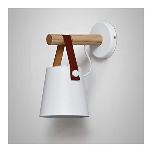 Applique murale de lecture de chevet blanche E27 au design industriel épuré