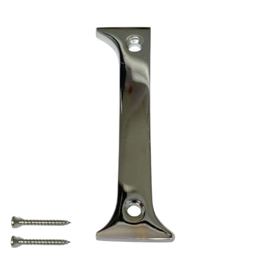 Chrome Door Numbers Screw On 3 Inch Number 1 Door Number Elegant and Bold Door Numerals Suitable for All Door Types Including Wooden uPVC and Composite.