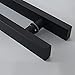 ERoomQ Door Pull Handle Black, Heavy Stainless Steel Door Handle, Industrial Pipe Door Pull Handle H-Shape, for Home/Shop/Garage/Office - Pipe Diameter 38mm(Black 600 * 400mm)