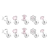 Pendientes Resistentes A Las Alergias Para Orejas Sensibles Cierre De Rosca Acero Inoxidable Quirúrgico Comodidad Ligera Para Niñas Y Mujeres Pendientes