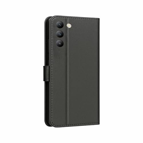 Image of AIBEX Shock Proof Flip Compatible for Vivo Y200e 5G / Vivo T3 5G Flip Cover Leather Finish | Inside TPU with Card Pockets | Wallet Stand | Complete Protection Flip Case - Black