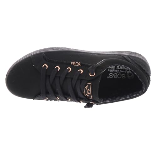 Skechers Women's Bobs 113328 P Sneaker, Black Black, 7.53