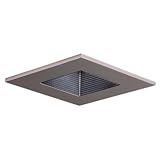 HALO Recessed 3012SNBB 3-Inch 15-Degree Trim Lensed Square Shower Light with Black Baffle, Satin Nickel