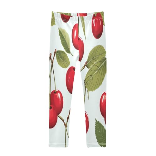 Bolaz Toddler Girls Leggings Printed Yoga Pants Leggings Cherry Seven for Kids