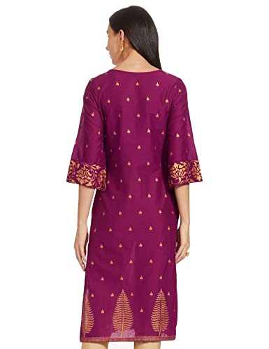 Image of Rangriti Blue Straight Kurta for Women