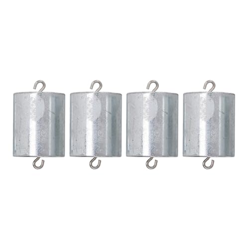 4PCS 200g Lab Slotted Mass Set, Chrome Plated Steel Accurate Slotted Weights with Hook, Total 800g Slotted Mass for Classroom Research, Home