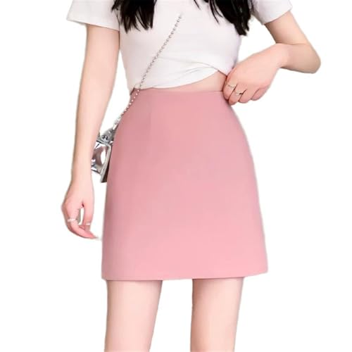 Women's High Waist Gray Cotton A-Line Thin Short Skirt