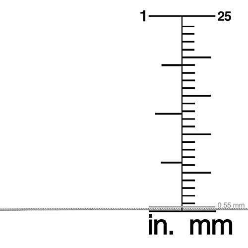 Kooljewelry 10k White Gold 0.5 mm Venetian Box Chain Necklace (16, 18, 20, 22, 24, 30 or 36 inch)3