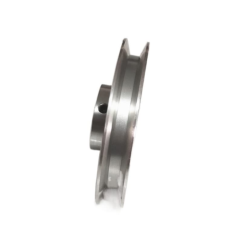 1PC Silver Aluminum Alloy Fixed Bore Pulley 41mm x 16mm for 6-12mm Motor Shaft, 3-5mm PU Belt(7MM)