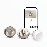 Level Lock+ WiFi Deadbolt Smart Lock - World's Smallest Smart Lock Plus Apple Home Key - Lock/Unlock Anywhere - Level App for iOS & Android - Works with Apple Home, Alexa, GoogleHome (Satin Nickel)