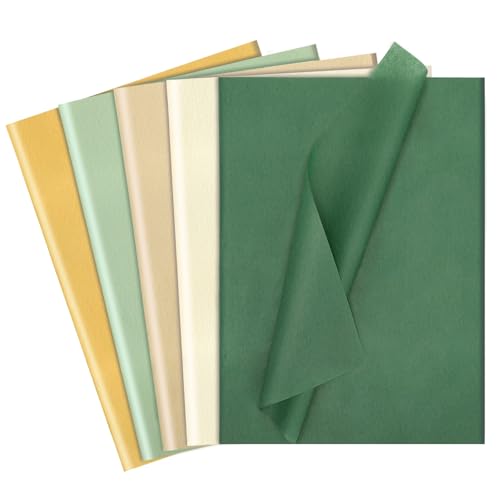 woric 120 Sheets Green Tissue Paper for Gift Bags Sage Green Tissue Paper Bulk for Gifts Wrapping Art Crafts Wedding Neutral Baby Shower Birthday Decorations 14 x 20 Inch