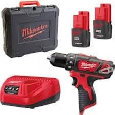 Milwaukee – Taladro sin cable Promoción M12BDD-152C 2x 12 V/1,5 Ah Li-Ion, 1 pieza, 4933451460