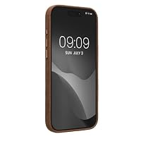kalibri Schutzhülle kompatibel mit Apple iPhone 16 Pro Max - Hülle Leder - Hardcover Handy Cover Case Braun – Ansicht 2