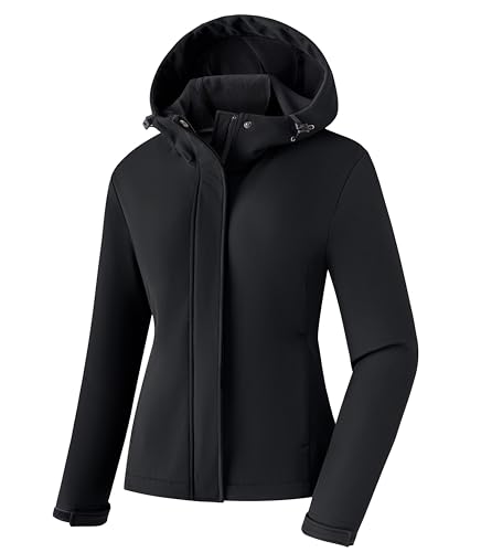 wantdo Softshell Jacket Women Lightweight Waterproof Windbreak