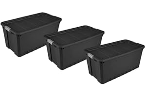 50 Gallon Stacker Tote, Set of 3, for Optimal Home Storage
