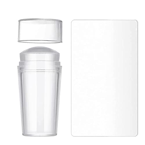 French Nail Stamper, ForSewian Silicone Nail Art Stamping Jelly with Scraper for DIY Nail Decoration