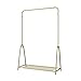 HHXD Metall Kleiderstange Mit Schuhregal,Garderobenstange Für Schlafzimmer,Balkon Kleiderständer/Gold / L120xW40xH150cm
