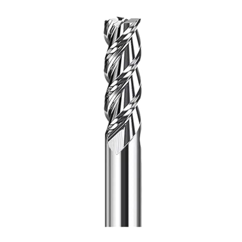 Metal Lathe Machine, Lathe Machine, End Mill 3 Flutes Aluminum Milling Cutter Machining Tool Tungsten Carbide Coated,for Sanding and Polishing(D2*6*D4*50 * 3T)